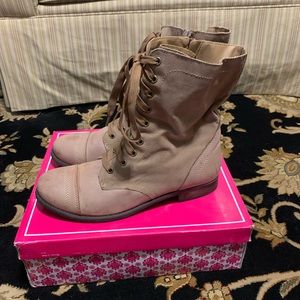Wanted Brand, tan lace up combat boots